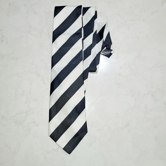 Gucci Handmade 100% Silk Italian Vintage 90's Striped Necktie Beetlejuice Tie - Picture 1 of 6